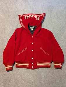 Chaqueta Sweeney Ropa Deportiva Para Hombre 18 Rojo Lana Varsity Lettermans Años 60 Acolchada - Imagen 1 de 16