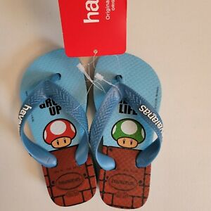 Havaianas Toddler Size 9 Super Mario Brothers Flip Flop Sandals NWT