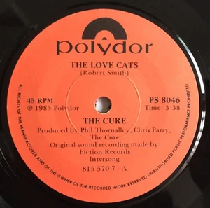 THE CURE -The Lovecats- Rare South African Polydor 7" Pressing (Record/Vinyl) - Picture 1 of 2