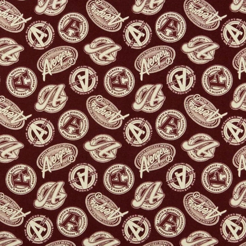 Marvel Comics Avengers Collection Red Velvet 100% Cotton Fabric by The Yard - Image 1 of 1