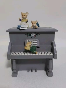 Spieluhr Klavier Musik Mäuse Maus Piano Melodie Spiel Uhr Holz Tanzen Deko Party - Bild 1 von 10