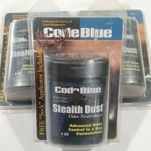 3 Bottles Code Blue Stealth Dust Odor Neutralizer 4oz X 3 New Old Stock $AVE Big - Picture 1 of 1
