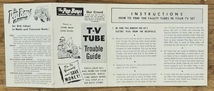 c1920 Tri Fold Brochure The Pep Boys Television Repair - Picture 1 of 2