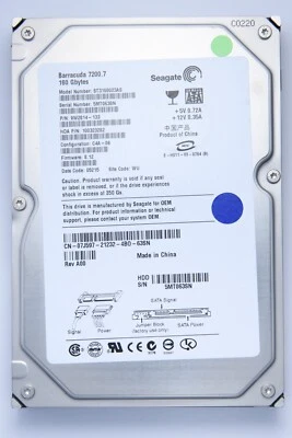 Seagate Barracuda 160GB SATA Desktop Hard Drive Model ST3160023AS P/N 9W2814-133 - Image 1 of 2
