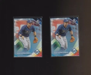 2017 Bowman Platinum #33 Evan Longoria Lot of 2 - Picture 1 of 2