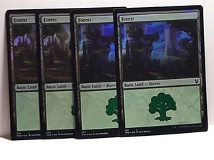 Forest 4X X4 Foglio olografico comune Theros Beyond Death fresco nuovo - Foto 1 di 4