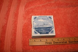 4 Vintage Holland-America Line Cruse Ceramic Coasters - Picture 1 of 4
