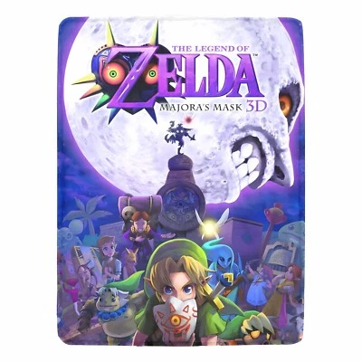 Retro Game The Legend of Zelda: Majora's Mask 64 Ultra-Soft Micro Fleece Blanket - Image 1 of 4