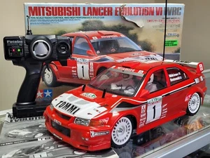 Tamiya 1/10 R/C Mitsubishi Lancer Evolution EVO 7 VII WRC TB-01 Chassis + Futaba - Picture 1 of 24