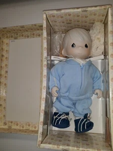 Precious Moments Timmy 1984 Enesco Porcelain Doll E-5397 15" Vintage NEW - Picture 1 of 13