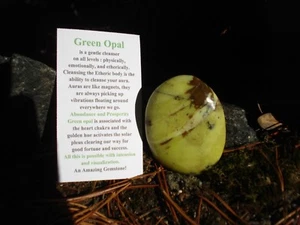 Green Opal Soothing Stone- Gentle Cleanser-Calming Energy! Heart Chakra - Picture 1 of 6
