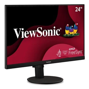 ViewSonic 24 Inch Full HD LED Monitor 1920x1080 100Hz Ergonomic Stand - Picture 1 of 8