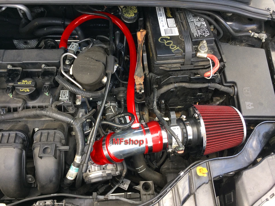 Red For 2012-2018 Ford Focus 2.0L L4 Non-Turbo S SE SEL Titanium Air Intake - Image 1 of 1