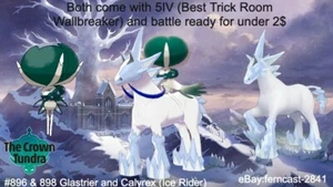 Pokemon Schwert und Schild Calyrex Ice Rider Bundle 5IV Battle Ready Fast Delivery - Bild 1 von 12