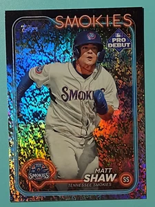 2024 Topps Pro Debut Matt Shaw Sparkle SP #167/175 - Chicago Cubs - Picture 1 of 3