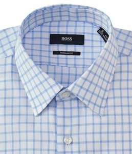 HUGO BOSS ENZO US BLACK LABEL DRESS SHIRT REGULAR FIT POINT COLLAR WHITE -NWT - Picture 1 of 3