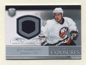 2006-07 Be A Player Portraits First Exposures Jeff Tambellini Rookie Jersey 