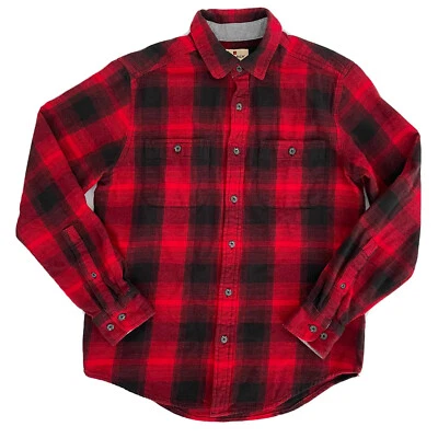Woolrich Button Down Red Black Buffalo Plaid Augusta Flannel Shirt Cotton Sz S - Image 1 of 4