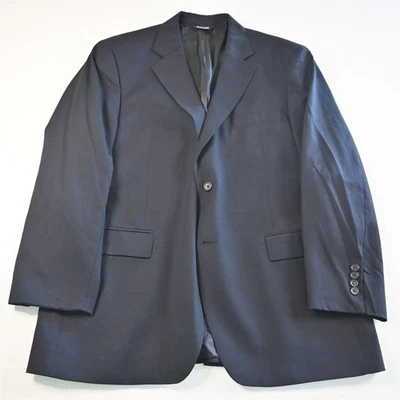Botany 500 44R Navy Blue 100% Wool Mens Blazer Suit Jacket Sport Coat - Image 1 of 4