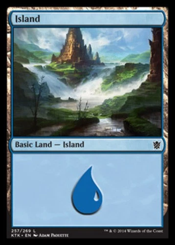 1 x Island (257) - Foil - Khans of Tarkir - NM-Mint - MTG - Image 1 of 1