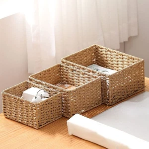 Rectangular Cosmetics Storage Box Coffee Table Storage Basket for Home - Picture 1 of 18