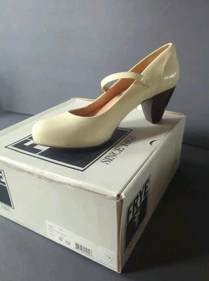 Frye Women's Lisa Quarter-Strap Mary Jane Heels Pumps Shoes, Ecru/Beige 7.5 - Image 1 of 4