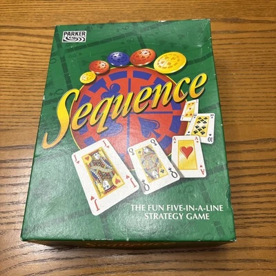 Sequence Board Game By Parker - Vintage 1997 - New but damaged box - Image 1 of 2
