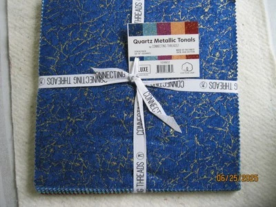 Connecting Threads Quartz Metallic Tonals - layer cake 10" square, 42 pcs. - Image 1 of 4