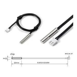 10Pcs-10K Ohm 1% 3435 Thermistor Temperature Sensor Cylinder Probe With Wire - Picture 1 of 33