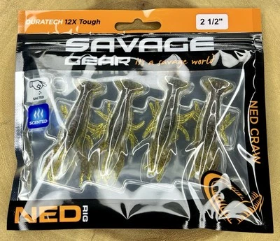 Savage Gear Ned Craw 2 1/2", pesca de lubina, ¡directa de fábrica! ¡Envío gratis! Foto 1 de 4