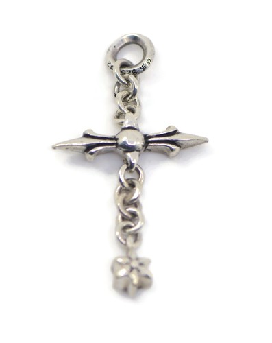 CHROME HEARTS Ciondolo croce in argento sterling cuori cromati