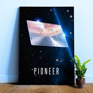 NASA Pioneer 10 metal plaque, 3D — Space poster, science print - Picture 1 of 11