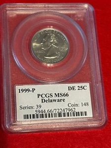 1999 P Delaware 25C PCGS Grade MS 66 - Picture 1 of 2