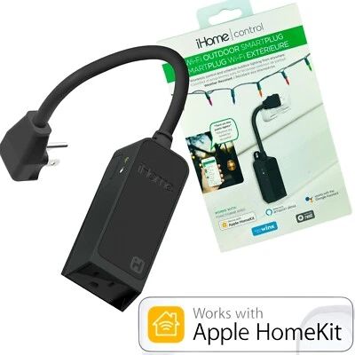 Enchufe inteligente iHome iSP100BC Wifi EXTERIOR resistente al agua IOS HomeKit App Control Foto 1 de 4
