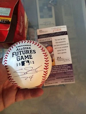 Miguel Sano SIGNED 2013 Futures Game baseball JSA REAL AUTH - STUD HR HITTER  - Image 1 of 4
