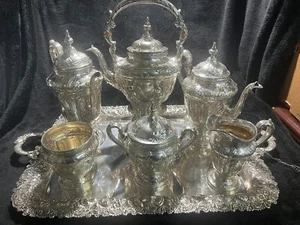 MAGNIFICENT 280 OZT 7 Piece International Sterling Silver Tea Set WC513 Repousse - Picture 1 of 23