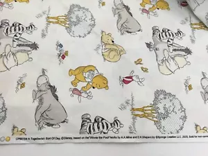 WINNIE THE POOH + Friends Cotton Fabric - A Togetherish Sort of Day - 4 Yards - Picture 1 of 3