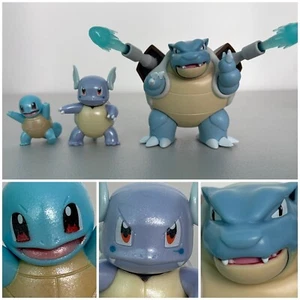 Pokemon Select Evolution 3 Pack 2" Squirtle 3" Wartortle & 4.5' Blastoise Figure - Picture 1 of 16