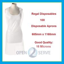 100 High Quality Disposable Aprons -16microns- Protective Waterproof Takeaway-UK