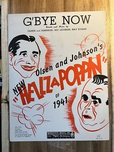 Partituras de colección G'BYE NOW HELLZA POPPIN 1941 Olsen Levison Evans - Imagen 1 de 4