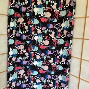 Cotton Poly Knit Fabric 4-way Stretch Love Spray Paint 60"x1.5 yards + - Picture 1 of 8
