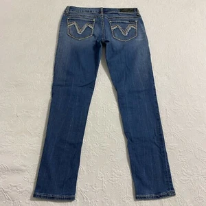 Seven7 Jeans Damen 99 % Baumwolle Größe 31 bestickte Taschen blau #1928 - Bild 1 von 10