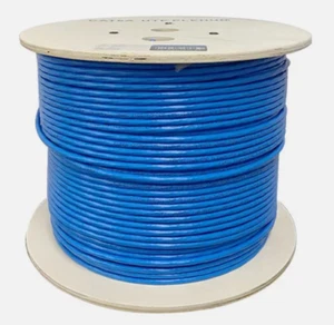 Brand New Blue CAT6A 10G 23AWG 1000ft UTP Bulk Ethernet Cable - Picture 1 of 6