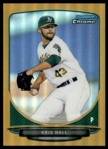 2013 Bowman Chrome Prospects Gold Refractors #BCP40 Kris Hall /50