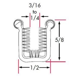 Restripa meteorológica universal / Canal de funcionamiento de vidrio para puerta / Núcleo de acero inoxidable rígido descubierto - Imagen 1 de 1