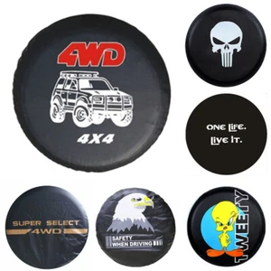 Spare Wheel Cover Car Tire Tyre Soft Leather Cover Case Bags Pouch Protector - Picture 1 of 18