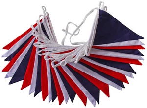 Fabric Coronation Bunting Double Sided bunting Coronation Party Decoration 10M - Picture 1 of 4