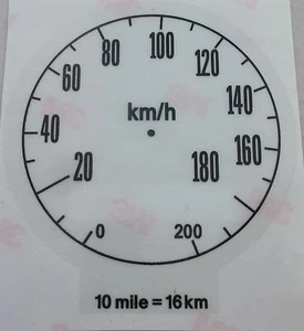 NEW AUSTRALIAN MADE METRIC SPEEDO CONVERSION DECAL STICKER TO HD HR HOLDEN BLACK - Picture 1 of 1