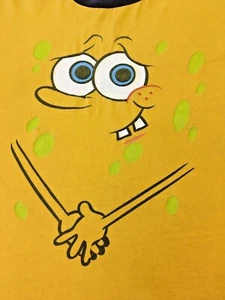 SPONGEBOB NudiePants Camiseta Amarillo Pantalones Cuadrados Nickelodeon ~ Talla XL De Colección - Imagen 1 de 11