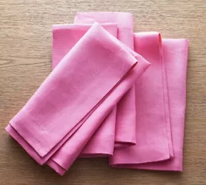 Pottery Barn Mason Oversized Pink Tulip Linen Dinner Napkins 22" x 22" Linen - Picture 1 of 4